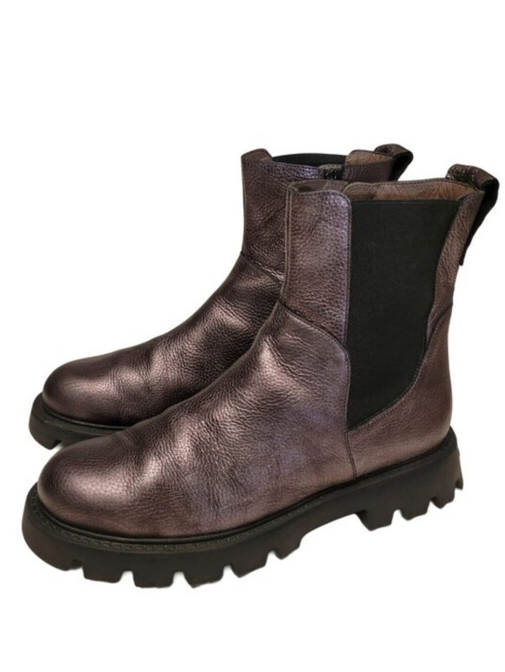 Wonders Metallic Lug Sole Chelsea Boots 41